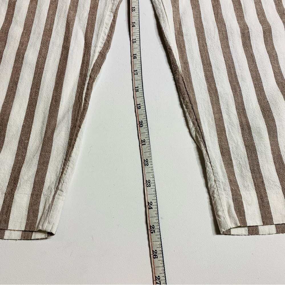 Antropology linen blend high waist striped pants - Picture 11 of 12